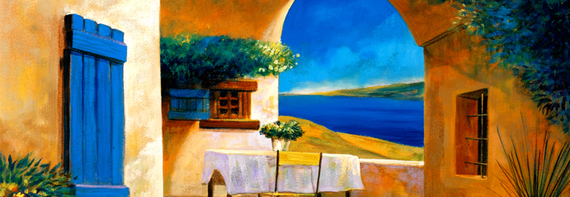 Trompe l'oeil PT 100803 nel Cortile di Nonna Rosa